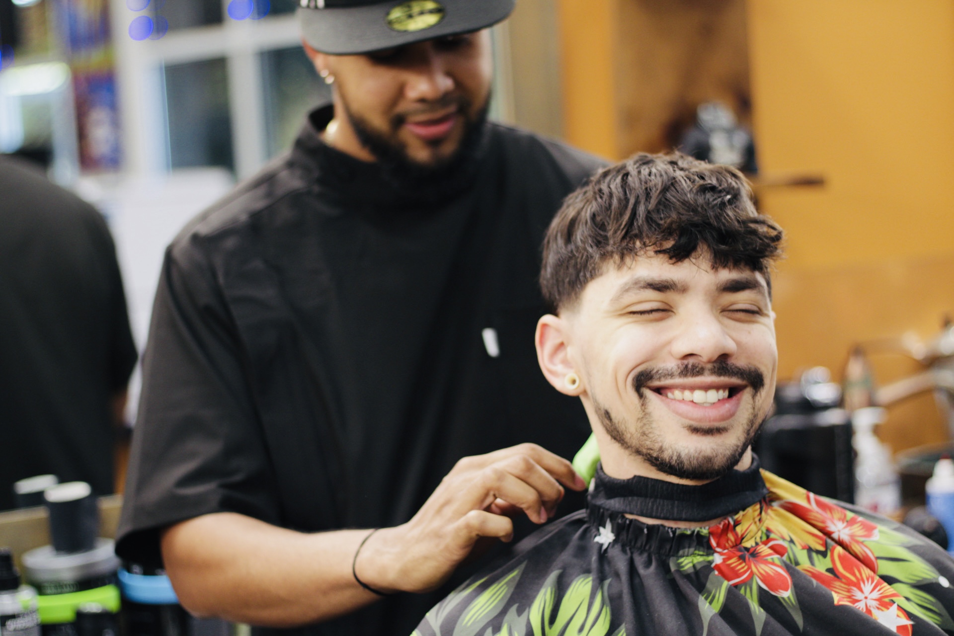 A stylish men's haircut